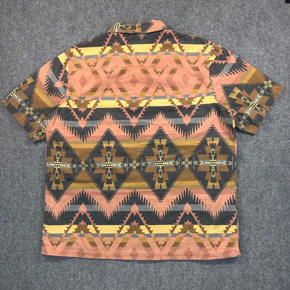 FRYE AND CO Southwestern Aztec Geometric Print Shirt Men's 2XL Outdoors Camping - Picture 3 of 10
